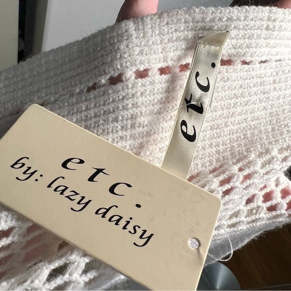 Etc. by Lazy Daisy Open Front Cardigan Shawl Cream - Picture 10 of 11